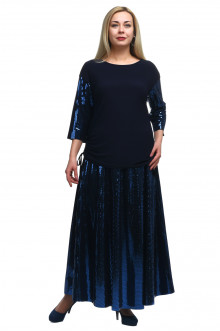 Блузка + юбка "Олси" 1811003/1 ОЛСИ (Синий)